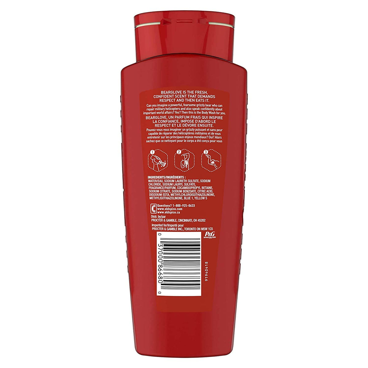 Old Spice Bearglove lather demonstrates rich foam for a thorough cleanse.