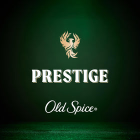 Old Spice brand logo close-up on a premium deodorant line