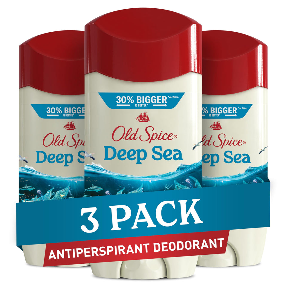 Old Spice Deep Sea bottle front view with oceanic freshness