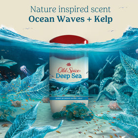 Old Spice Deep Sea freshness visual evokes adventurous energy