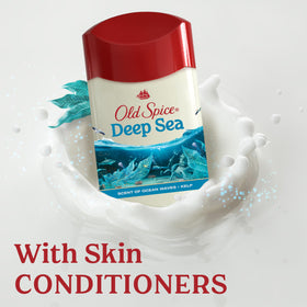 Old Spice Deep Sea close-up label highlights scent
