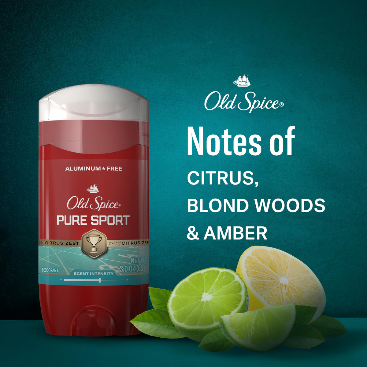 Old Spice deodorant goes on clear to keep fabrics looking fresh