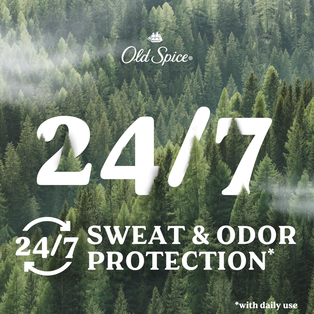 Old Spice Dry Feel underarm application for daily protection.