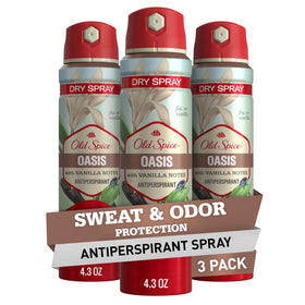 Old Spice Dry Spray 24/7 freshness bottle offering long-lasting protection for daily wear