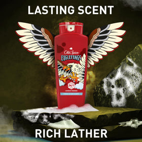 Old Spice Eaglefangs 2-in-1 wash bottle featuring body and face use