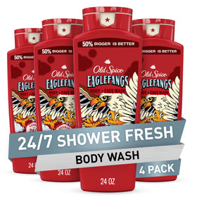 Old Spice Eaglefangs bottle front showing 3X defense for daily clean