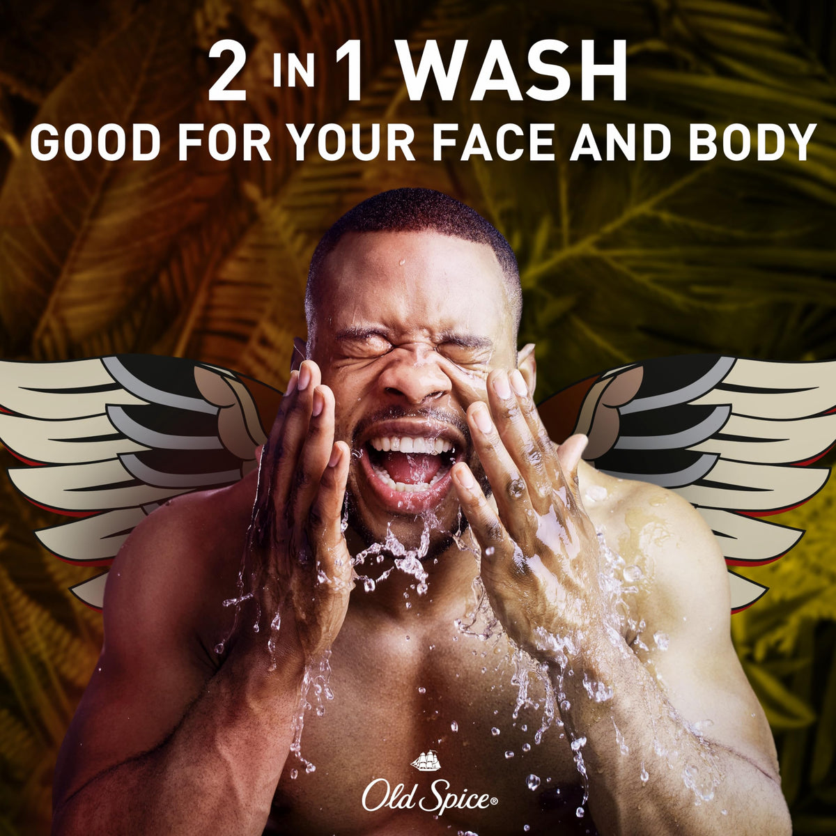 Old Spice Eaglefangs rich lather texture close-up for a clean feel