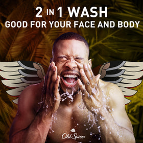 Old Spice Eaglefangs rich lather texture close-up for a clean feel