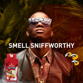 Old Spice Eaglefangs scent-cloud close-up capturing Fresh Cloud aroma