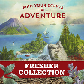 Fresher Collection Timber scent label emphasizes forest-inspired freshness.