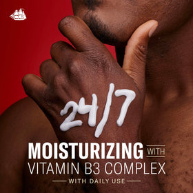 Old Spice Gentlemans Hand and Body Lotion texture closeup shows creamy, fast absorbing feel.