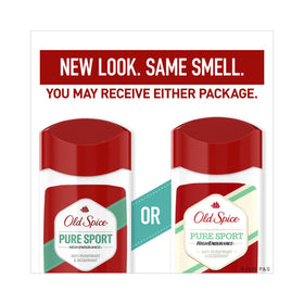 Old Spice High Endurance Pure Sport texture dries quickly for comfort.