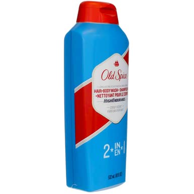 Shower foam from Old Spice High Endurance ready for cleansing.