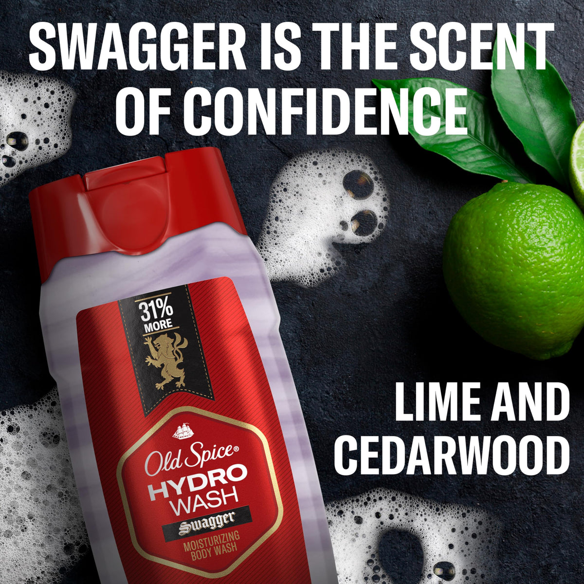 Old Spice Hydro Wash pack of 4 box arranged for convenience.