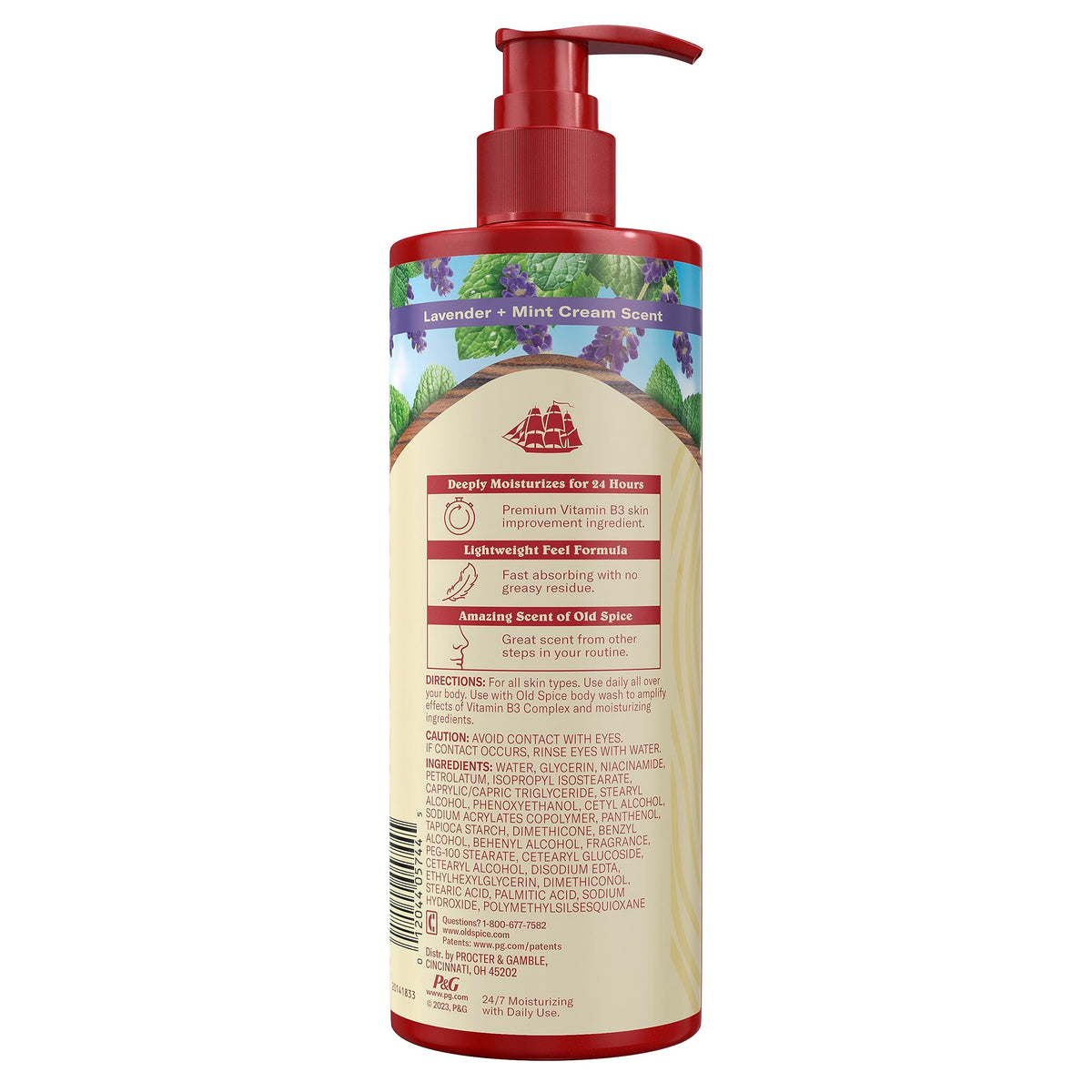Old Spice Lavender Mint scent aura for refreshing daily grooming.