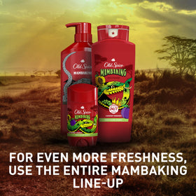 Old Spice MambaKing brand logo and bottle for easy recognition