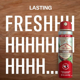 Old Spice motion activated fragrance canister releasing scent with movement throughout the day