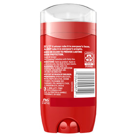 Old Spice MVP aluminum-free formula delivers bold fragrance without aluminum.