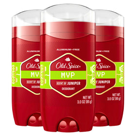 Old Spice MVP deodorant exterior pack for easy travel and home use.