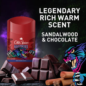 Old Spice NightPanther cap detail highlights premium packaging and cap.