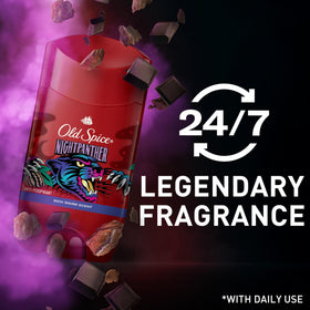 Old Spice NightPanther invisible solid in use for underarm dryness.