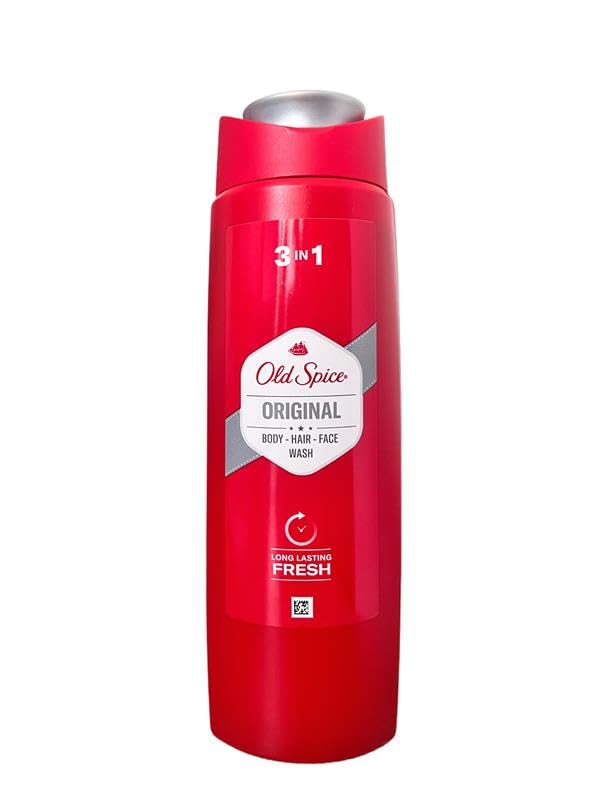 Old Spice Original Shower Gel three-pack bottles for daily use.