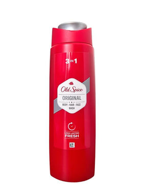 Old Spice Original Shower Gel three-pack packaging ready for travel.