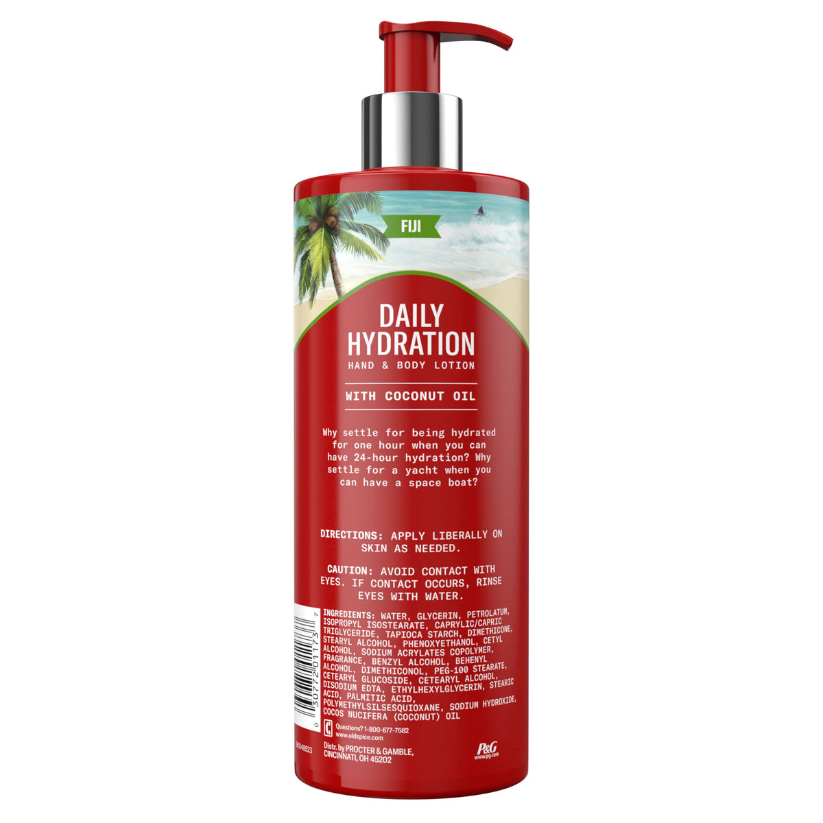 Old Spice 4-pack packaging of Daily Hydration Lotion for easy home and travel use.