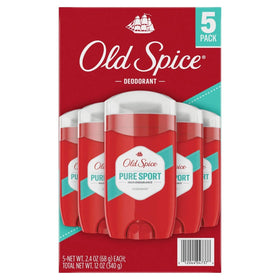 Old Spice Pure Sport Deodorant stick in use during workouts keeps you fresh.