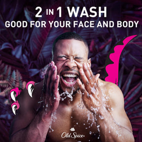 Old Spice Raptorstrike dark berry scent bottle for all-day aroma.