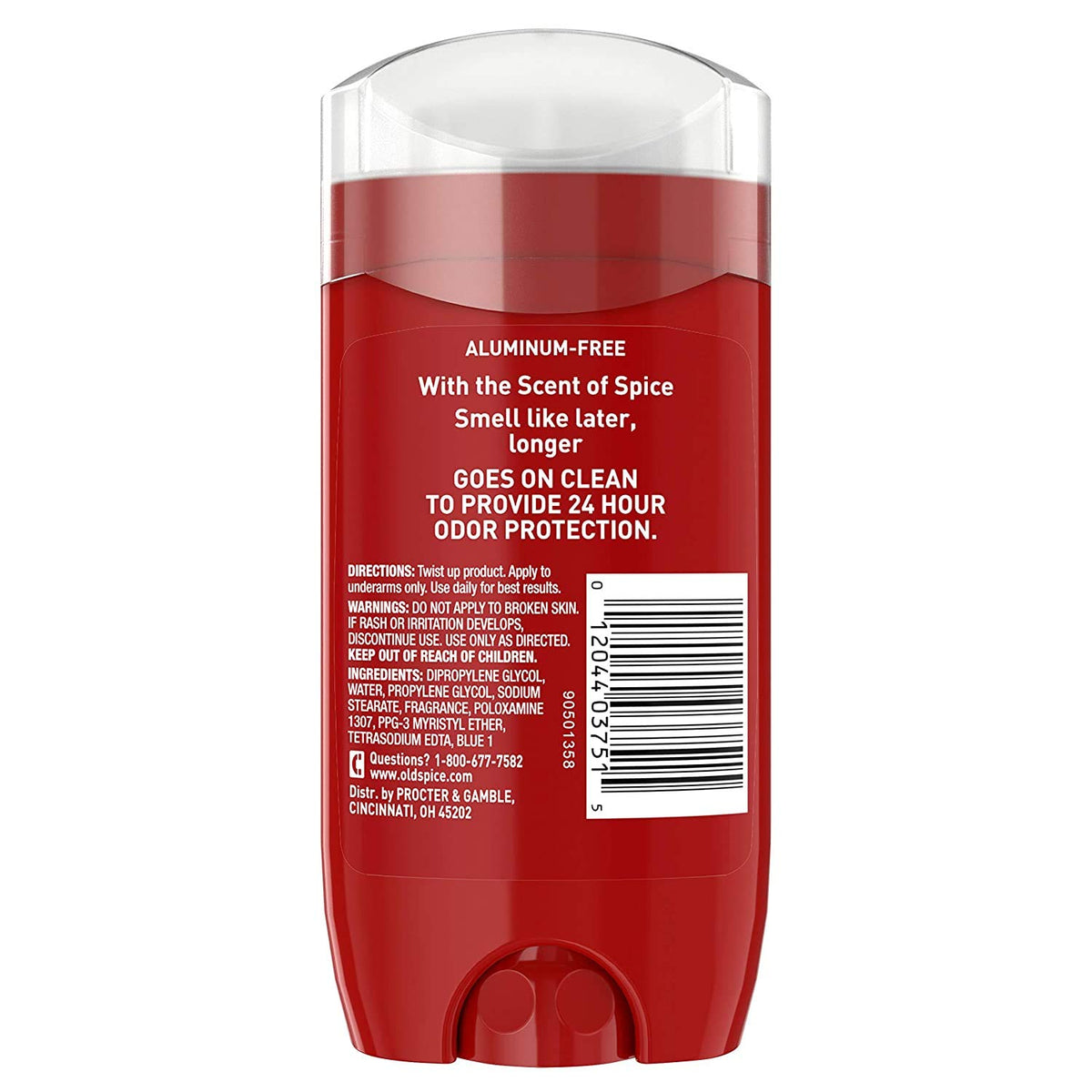Old Spice After Hours deodorant application close-up showing twist-base ease.