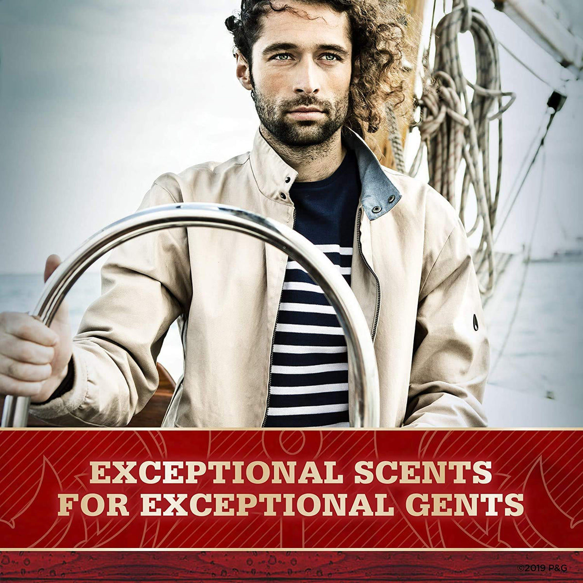 Three-pack display of Old Spice Red Collection After Hours deodorant.