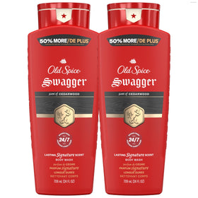 Old Spice Red Collection body wash bottle emphasizes lasting fragrance for daily use.