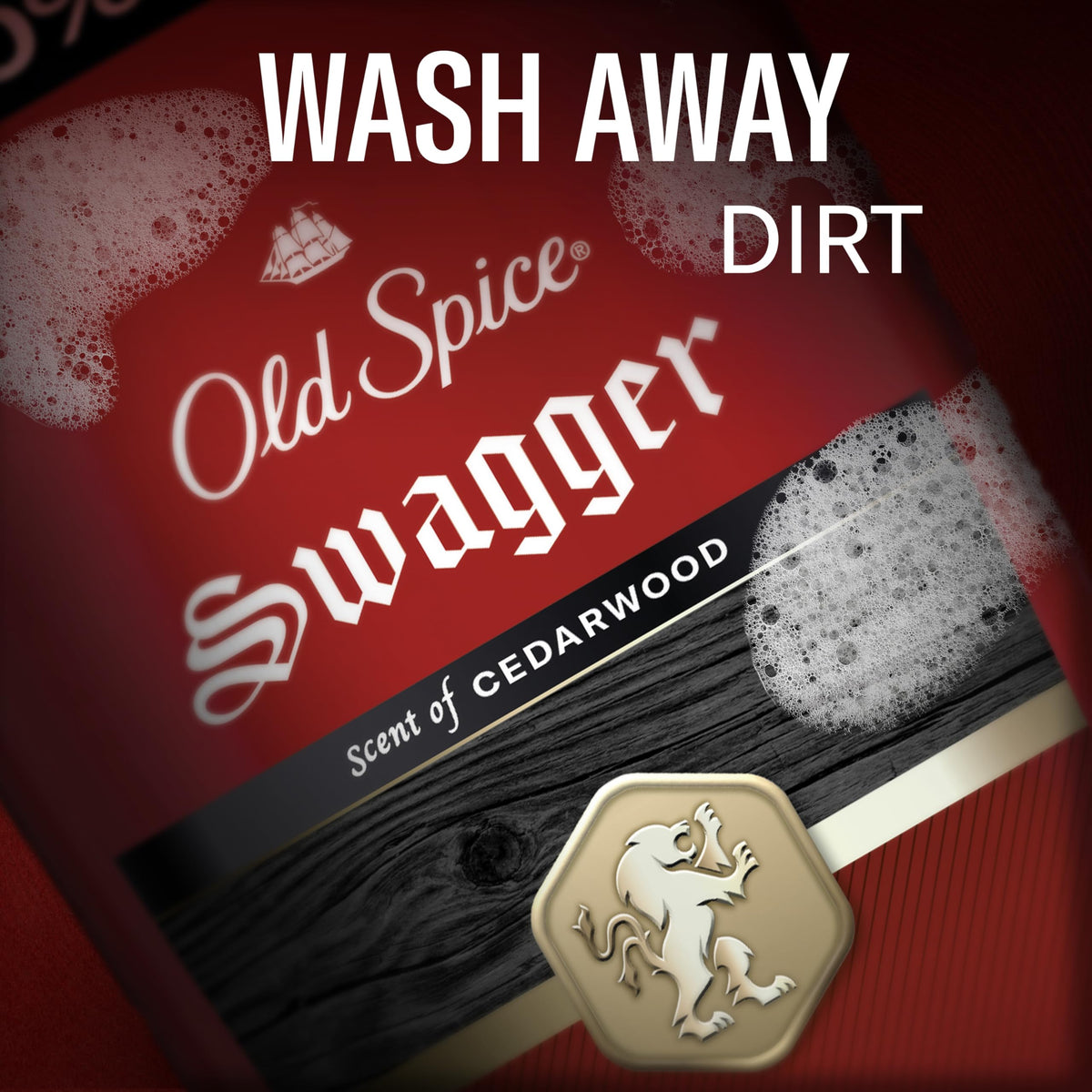 Old Spice Red Collection close-up cap conveys premium masculine branding.
