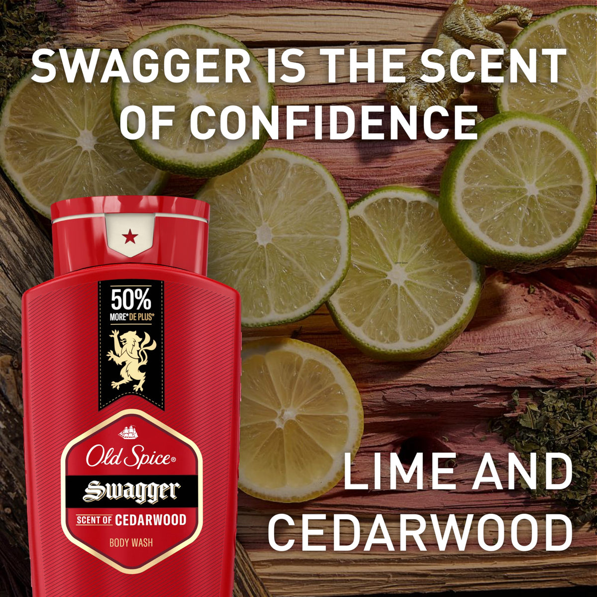 Old Spice Swagger body spray companion for extended scent reach throughout the day.