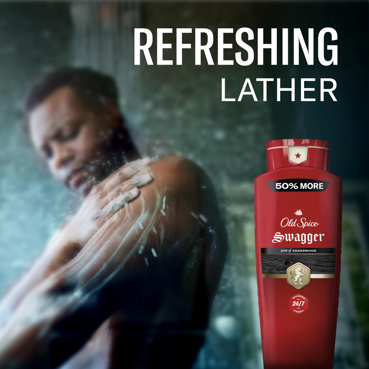 Old Spice Swagger Lime Cedarwood packaging design communicates confidence.