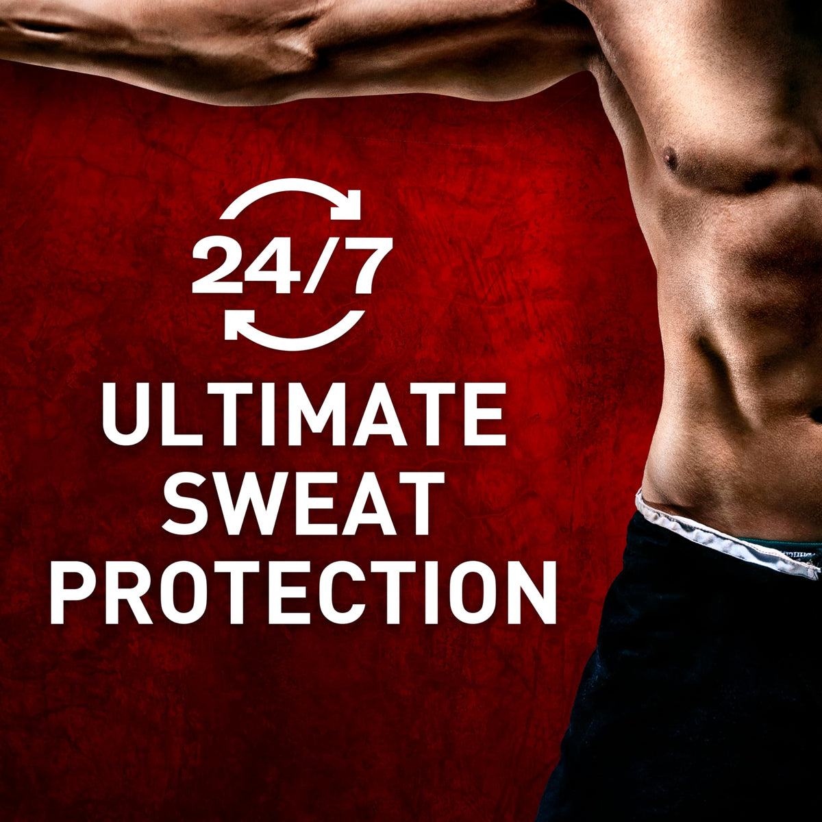 Old Spice Sweat Defense underarm application shows easy use for daily freshness.