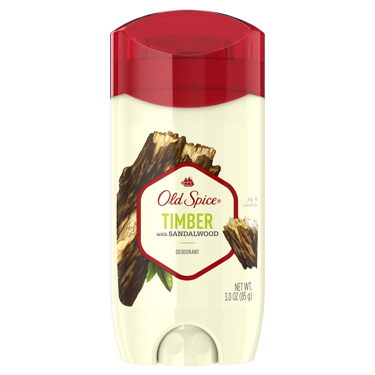 Old Spice Timber sandalwood deodorant 3-pack front view for everyday freshness