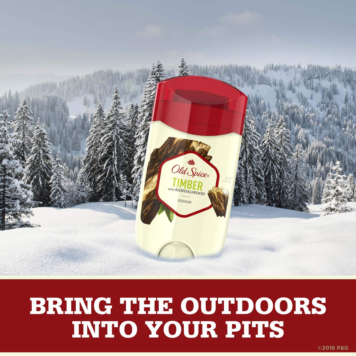 Old Spice Timber sandalwood deodorant product image conveys woodsy fragrance vibe