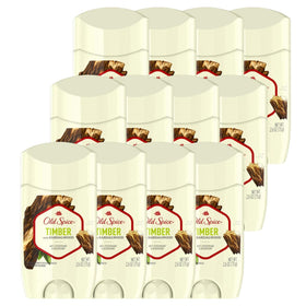Old Spice Timber with Sandalwood packaging highlights the invisible solid antiperspirant.
