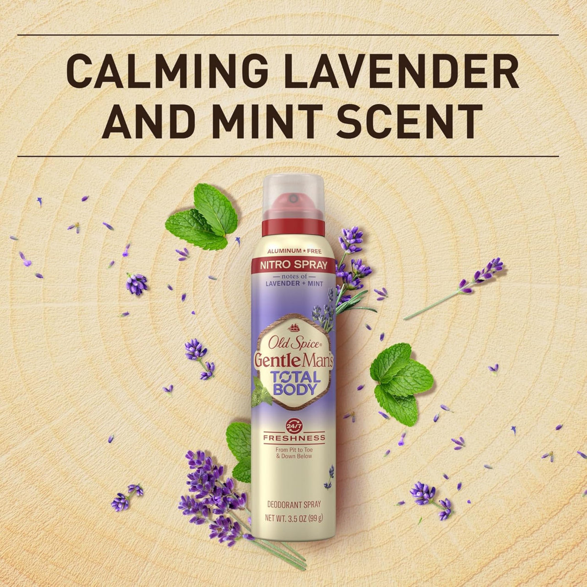 Hands applying Lavender Mint deodorant on arm for fast refresh.