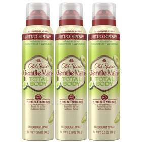Old Spice Whole Body Deodorant Spray bottle front for all-over freshness.