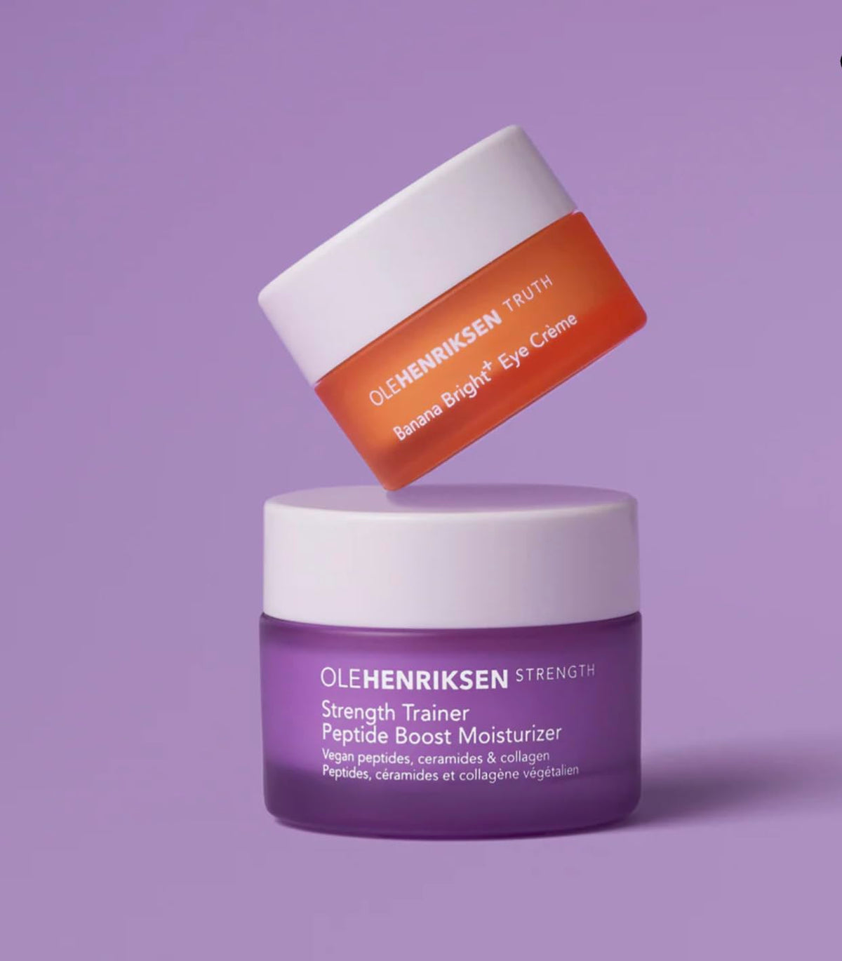 Ole Henriksen Strength Trainer Peptide Boost Moisturizer, creamy texture for daily hydration and subtle firmness.