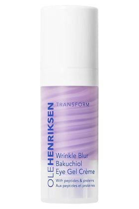 Ole Henriksen Wrinkle Blur Bakuchiol Eye Gel Creme bottle smooths fine lines around the eyes