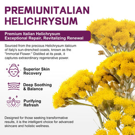 OLELON Helichrysum Balm on face and body demonstrating versatile care.