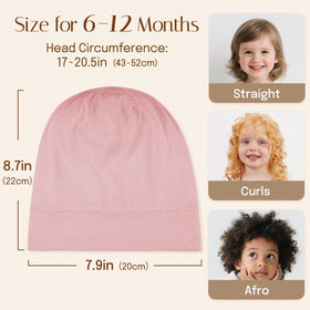 OLESILK Silk Baby Bonnet pink inner lining mulberry silk touch for gentle care.
