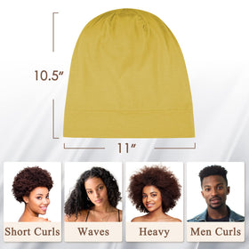 OLESILK wrapped hair at night for sleek morning readiness.