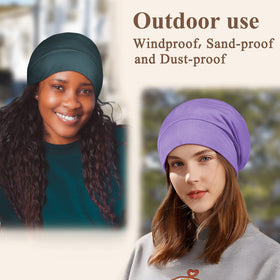 OLESILK frizz protection silk bonnet reduces friction on hair strands.