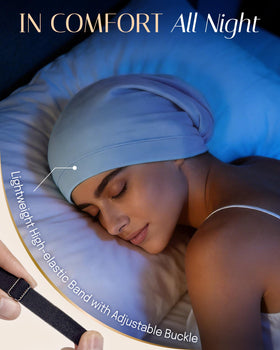 OLESILK hair wrap for nightly use protects hairstyles while sleeping.