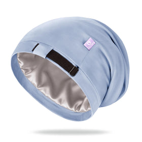 OLESILK silk bonnet for curly hair protects curls overnight.